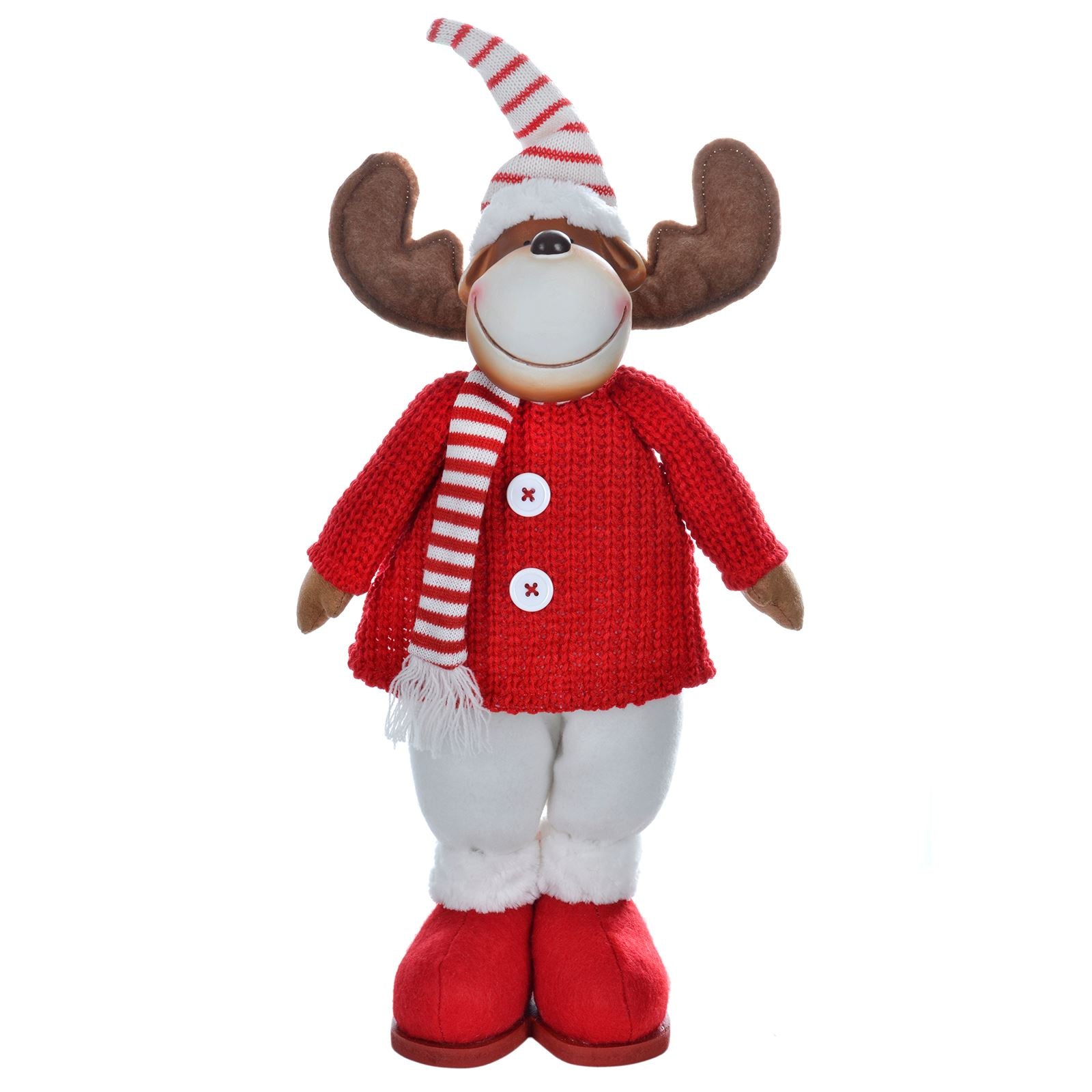 Mr Crimbo Plush Reindeer Figure Novelty Decoration Red White - MrCrimbo.co.uk -XS5139 - Reindeer Fleece Trousers